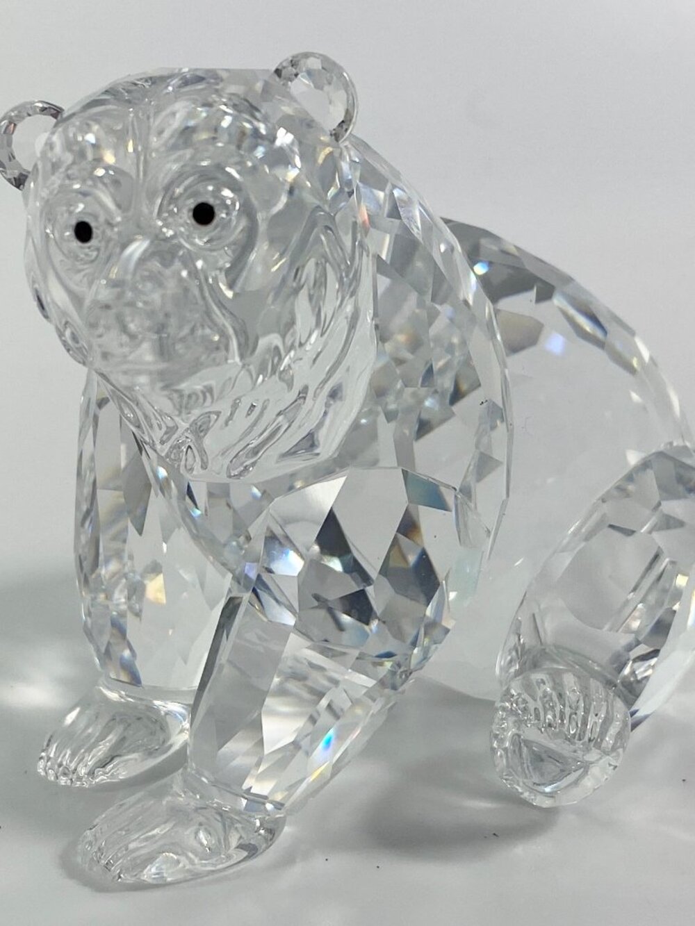 Swarovski Crystal  Figurine Grizzly Bear Sitting Large  - No Box Retired #243880